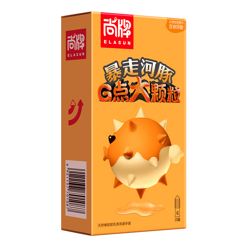 尚牌 新品玻尿酸暴走河豚G点大颗粒 6只装(货号:Q75903)