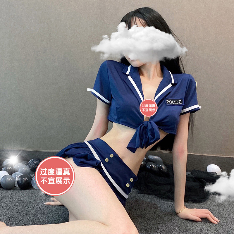 史黛丝 性感露腰女警制服诱惑(货号:Q26377)